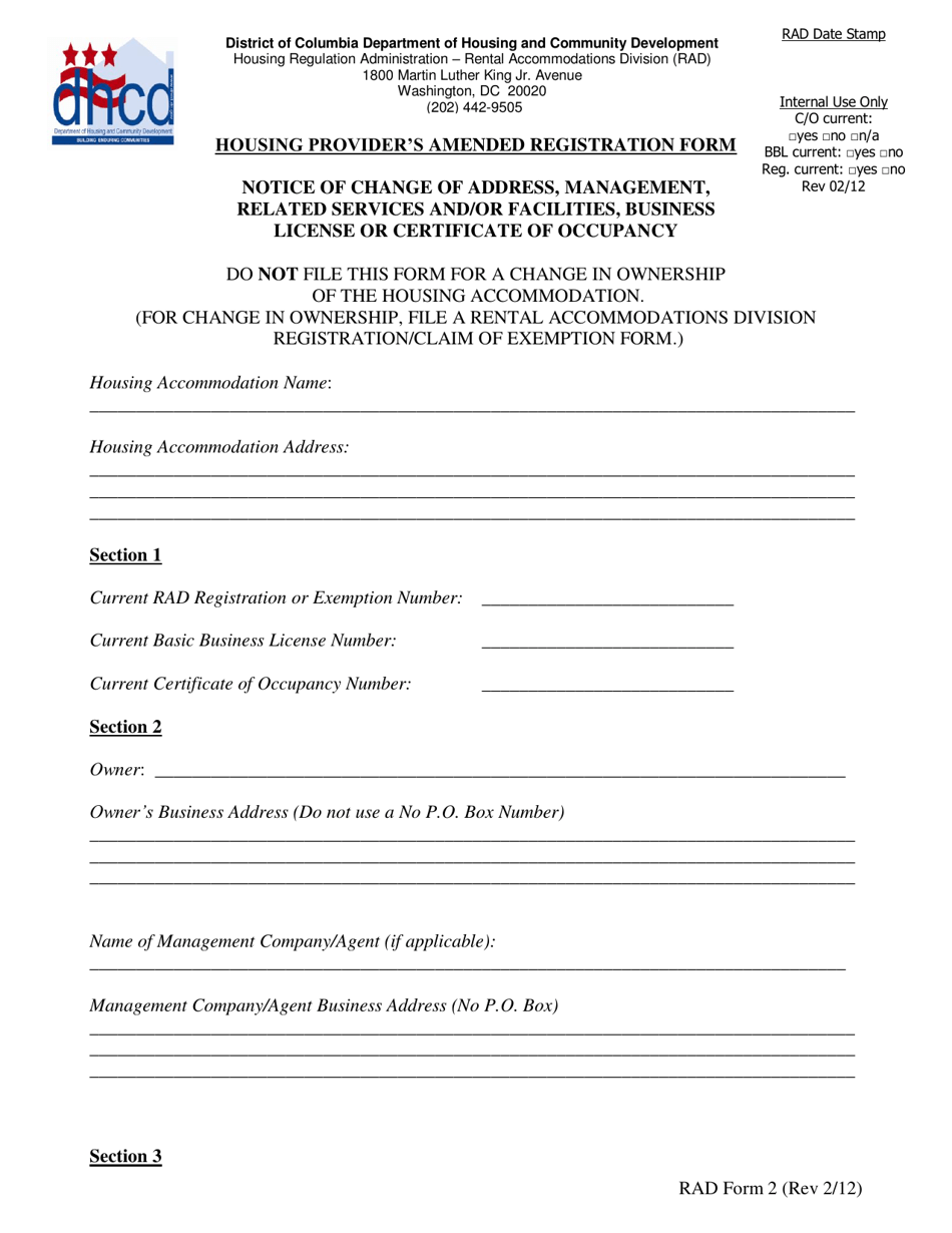 RAD Form 2 - Fill Out, Sign Online and Download Printable PDF ...
