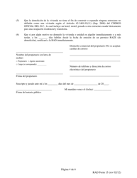 RAD Formulario 15 Aviso Para Desalojar En 180 Dias Por Demolicion - Washington, D.C. (Spanish), Page 4