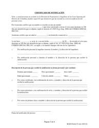 RAD Formulario 15 Aviso Para Desalojar En 180 Dias Por Demolicion - Washington, D.C. (Spanish), Page 5