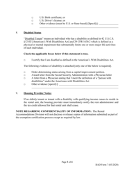 RAD Form 7 Elderly and Tenant With a Disability Claim of Exemption From Housing Provider Petition Rent Surcharge Increase - Washington, D.C., Page 3