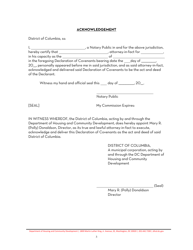 Declaration of Covenants - Washington, D.C., Page 3