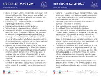 Formulario PD-251B &quot;Derechos De Las Victimas&quot; - Washington, D.C. (Spanish)