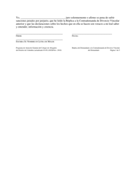 Replica Del Demandante a La Contrademanda De Divorcio Vincular Del Demandado - Washington, D.C. (Spanish), Page 3