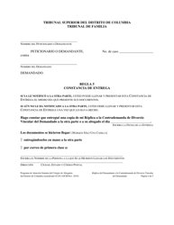 Replica Del Demandante a La Contrademanda De Divorcio Vincular Del Demandado - Washington, D.C. (Spanish), Page 4