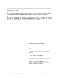 &quot;Contestacion De Desacuerdo Con La Demanda De Nulidad Y Contrademanda&quot; - Washington, D.C. (Spanish), Page 6