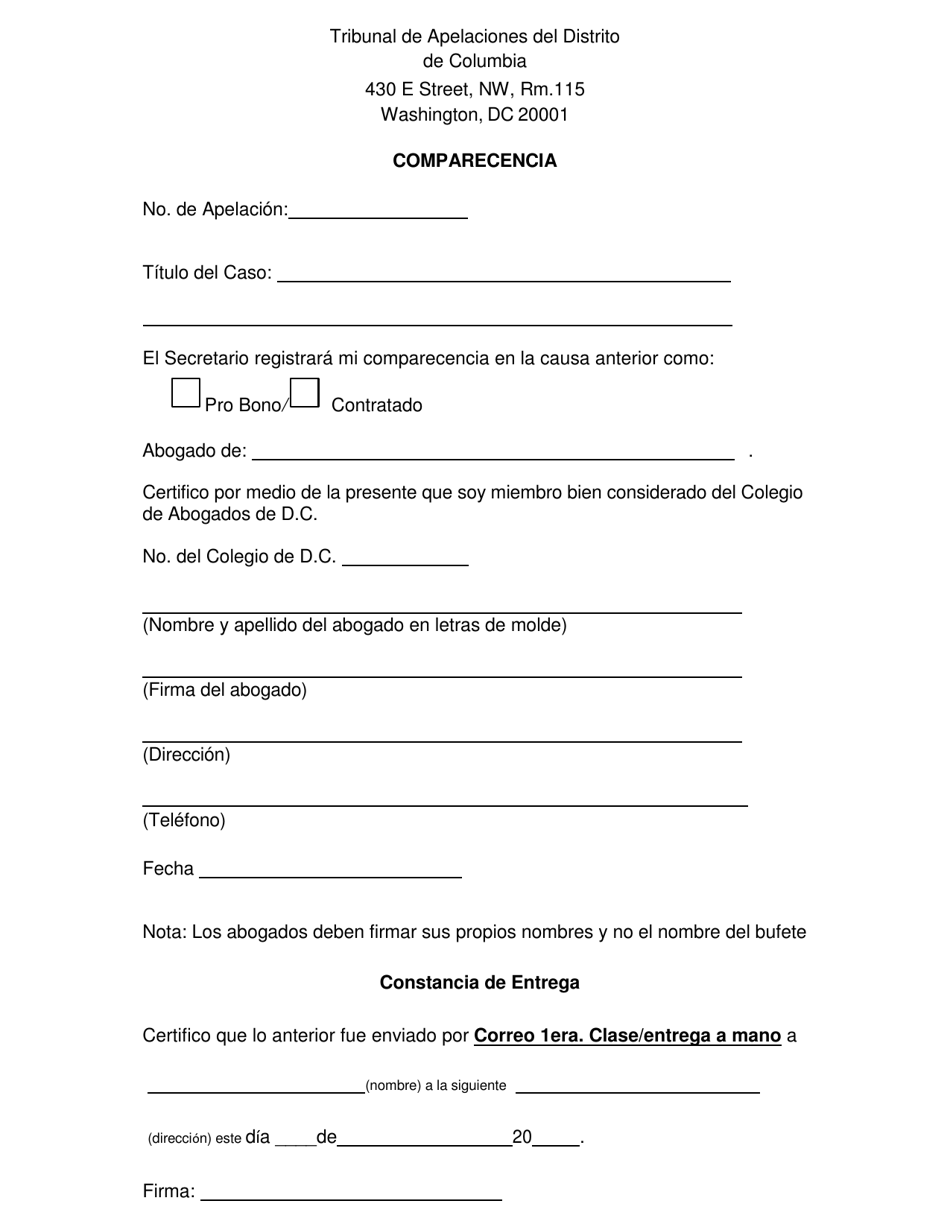 washington-d-c-comparecencia-fill-out-sign-online-and-download-pdf