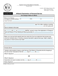 Application for Change of Name of a Minor - Washington, D.C., Page 13