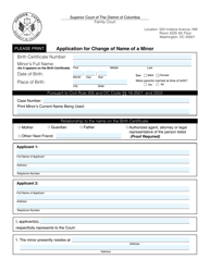 Application for Change of Name of a Minor - Washington, D.C., Page 4