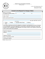 Application for Change of Name of a Minor - Washington, D.C., Page 8