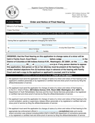 Application for Change of Name of a Minor - Washington, D.C., Page 9