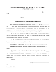 Document preview: Order Regarding Temporary Relief Request - Washington, D.C.