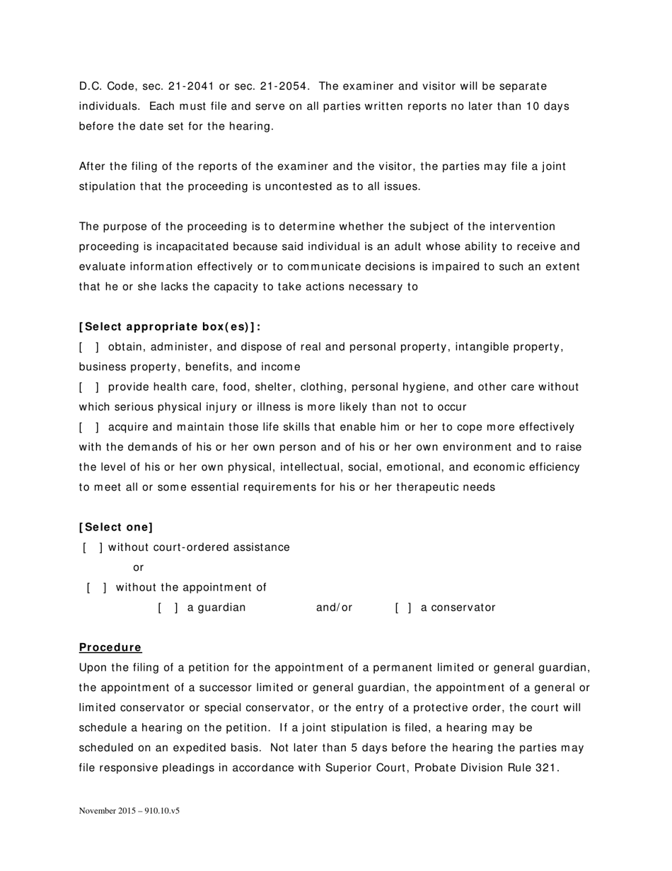 Notice of Initial Hearing to Other Persons - Washington, D.C., Page 3