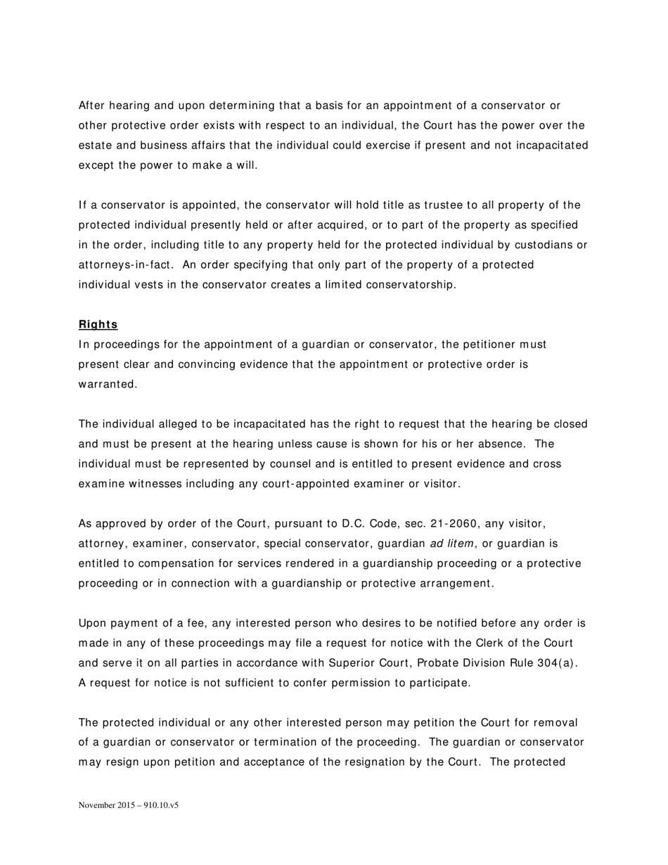 Notice of Initial Hearing to Other Persons - Washington, D.C., Page 5
