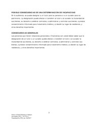 Notificacion De Audiencia Inicial a La Persona Objeto De La Audiencia - Washington, D.C. (Spanish), Page 5