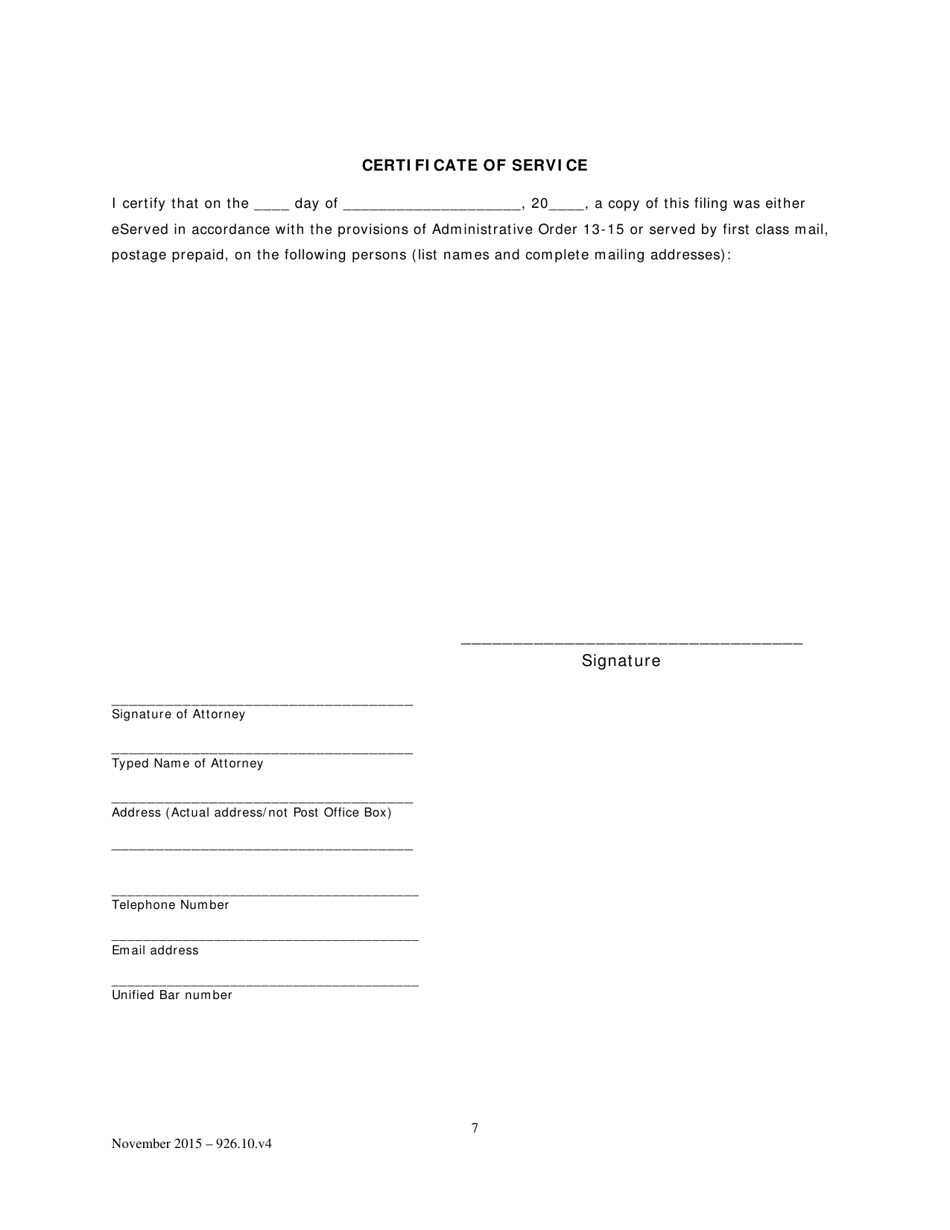 Petition for a General Proceeding - Washington, D.C., Page 7