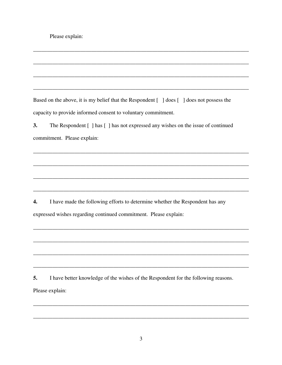 Challenge to the Substitute Decision Makers Report Regarding Continued Voluntary Commitment - Washington, D.C., Page 3
