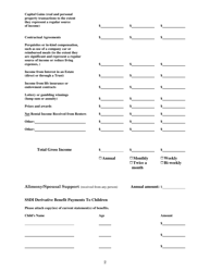 Family Mediation Financial Form - Income - Washington, D.C., Page 2