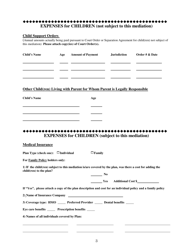 Family Mediation Financial Form - Income - Washington, D.C., Page 3