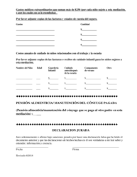 Formulario De Informacion Financiera - Ingresos - Programa De Mediacion De Familia - Washington, D.C. (Spanish), Page 4