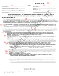 Instrucciones para Formulario 1B Demanda Verificada De Posesion De Bienes Inmuebles - Washington, D.C. (Spanish), Page 4
