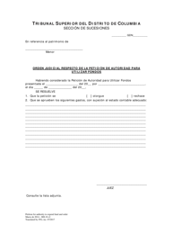 Peticion De Autoridad Para Utilizar Fondos - Washington, D.C. (Spanish), Page 5