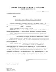 Peticion Para Renunciar - Washington, D.C. (Spanish), Page 4