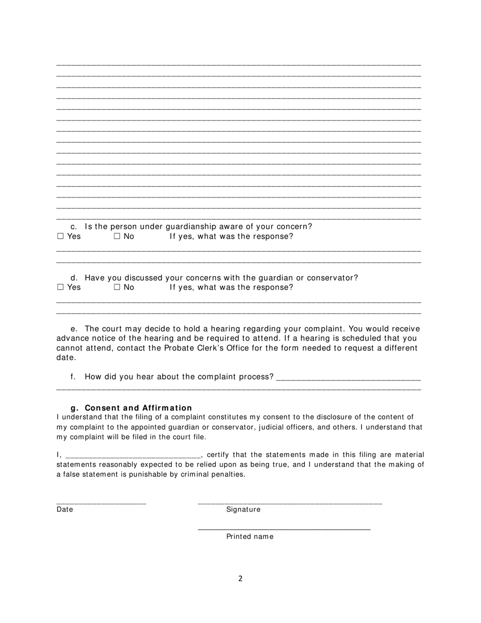 Complaint Regarding an Intervention Proceeding - Washington, D.C., Page 2