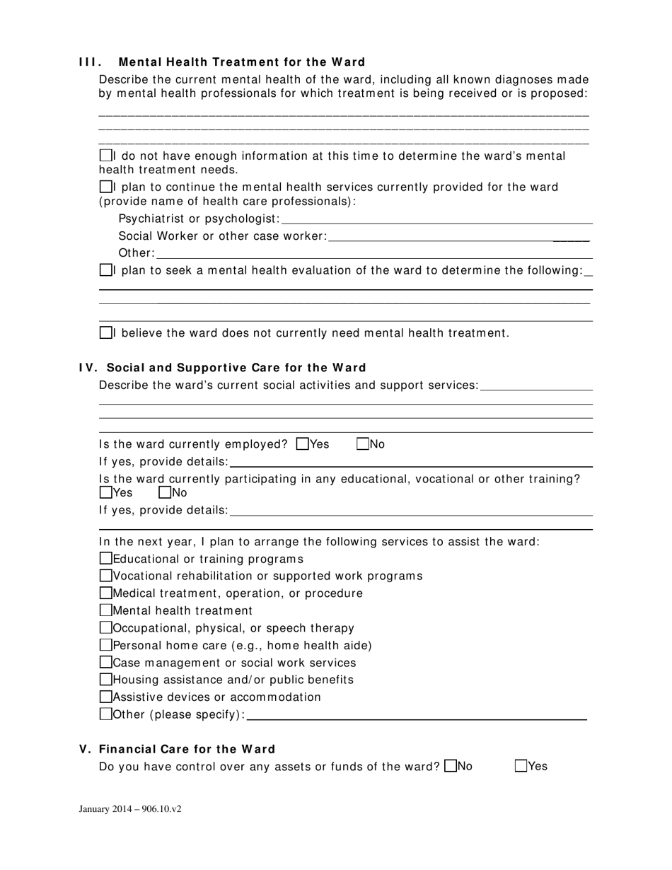 Guardianship Plan - Washington, D.C., Page 3