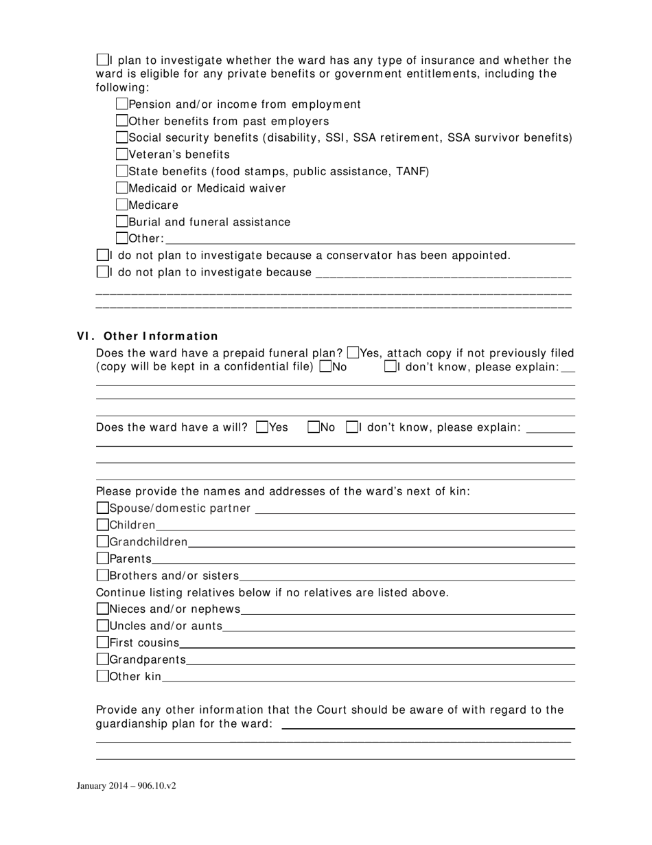 Guardianship Plan - Washington, D.C., Page 4