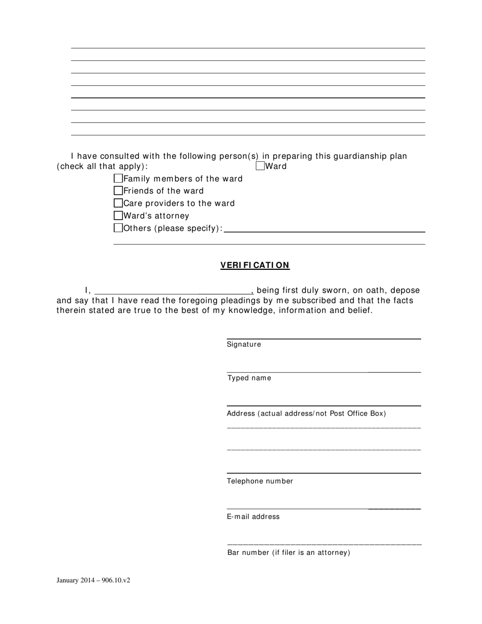 Guardianship Plan - Washington, D.C., Page 5