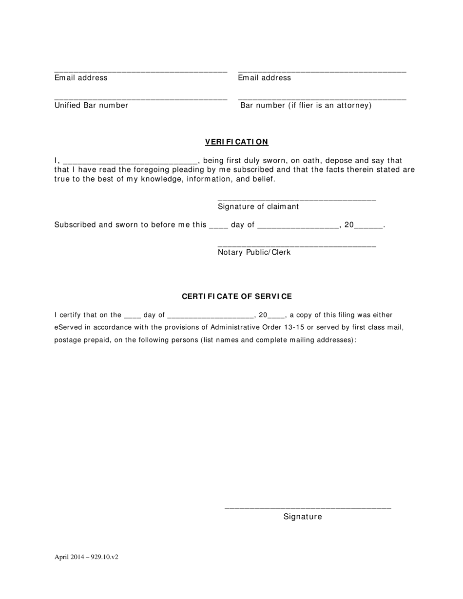 Petition of Claimant for Determination of Claim and Order - Washington, D.C., Page 2