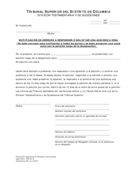 Peticion Luego De Una Designacion Para Dar Fin a La Curatela - Washington, D.C. (Spanish), Page 4