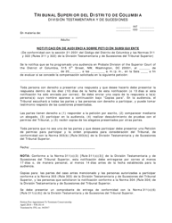 Peticion Luego De Una Designacion Para Dar Fin a La Curatela - Washington, D.C. (Spanish), Page 7