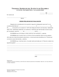 Peticion Luego De Una Designacion Para Dar Fin a La Curatela - Washington, D.C. (Spanish), Page 8