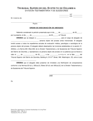 Peticion Luego De Una Designacion Para Dar Fin a La Tutela De Un Pupilo Vivo - Washington, D.C. (Spanish), Page 4