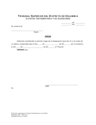 Peticion Luego De Una Designacion Para Dar Fin a La Tutela De Un Pupilo Vivo - Washington, D.C. (Spanish), Page 6