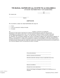 Document preview: Aceptacion - Washington, D.C. (Spanish)