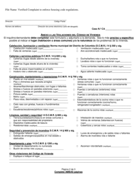 Demanda Verificada Para Aplicar Las Normas Del Codigo De Vivienda - Washington, D.C. (Spanish), Page 2