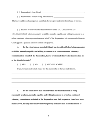 &quot;Respondent's Report to the Court on Informed Consent for Voluntary Commitment&quot; - Washington, D.C., Page 5