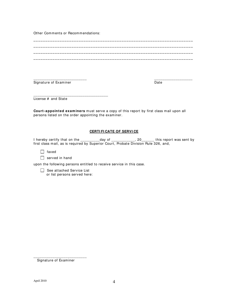 Report of Examiner - Washington, D.C., Page 4