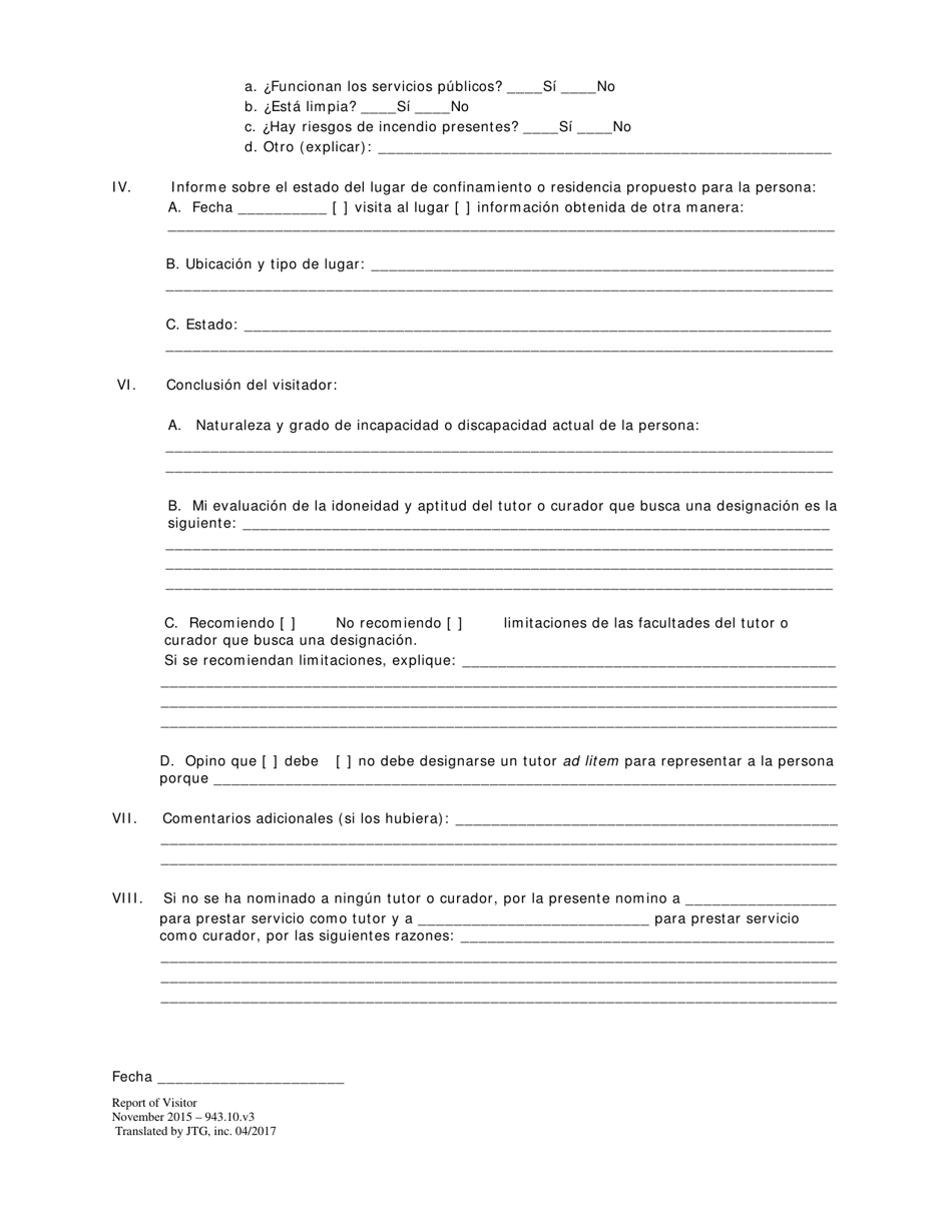 Informe Del Visitador - Washington, D.C. (Spanish), Page 5