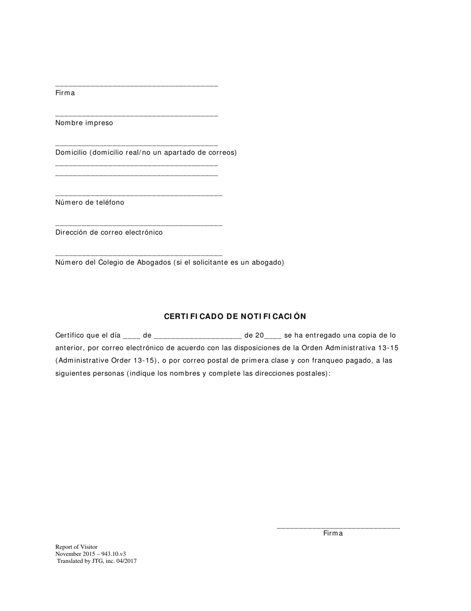 Informe Del Visitador - Washington, D.C. (Spanish), Page 6