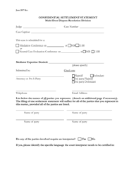 Confidential Settlement Statement - Multi-Door Dispute Resolution Division - Washington, D.C., Page 4