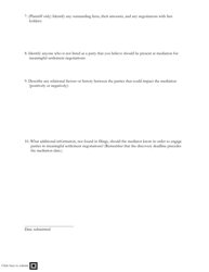Confidential Settlement Statement - Multi-Door Dispute Resolution Division - Washington, D.C., Page 6