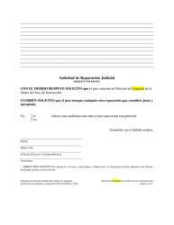 Peticion De Casacion De La Orden Del Juez De Instruccion - Washington, D.C. (Spanish), Page 2
