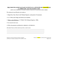 Peticion De Casacion De La Orden Del Juez De Instruccion - Washington, D.C. (Spanish), Page 3