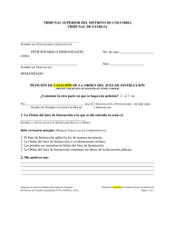Document preview: Peticion De Casacion De La Orden Del Juez De Instruccion - Washington, D.C. (Spanish)