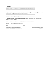 Peticion De Pension Alimenticia Temporal - Washington, D.C. (Spanish), Page 6