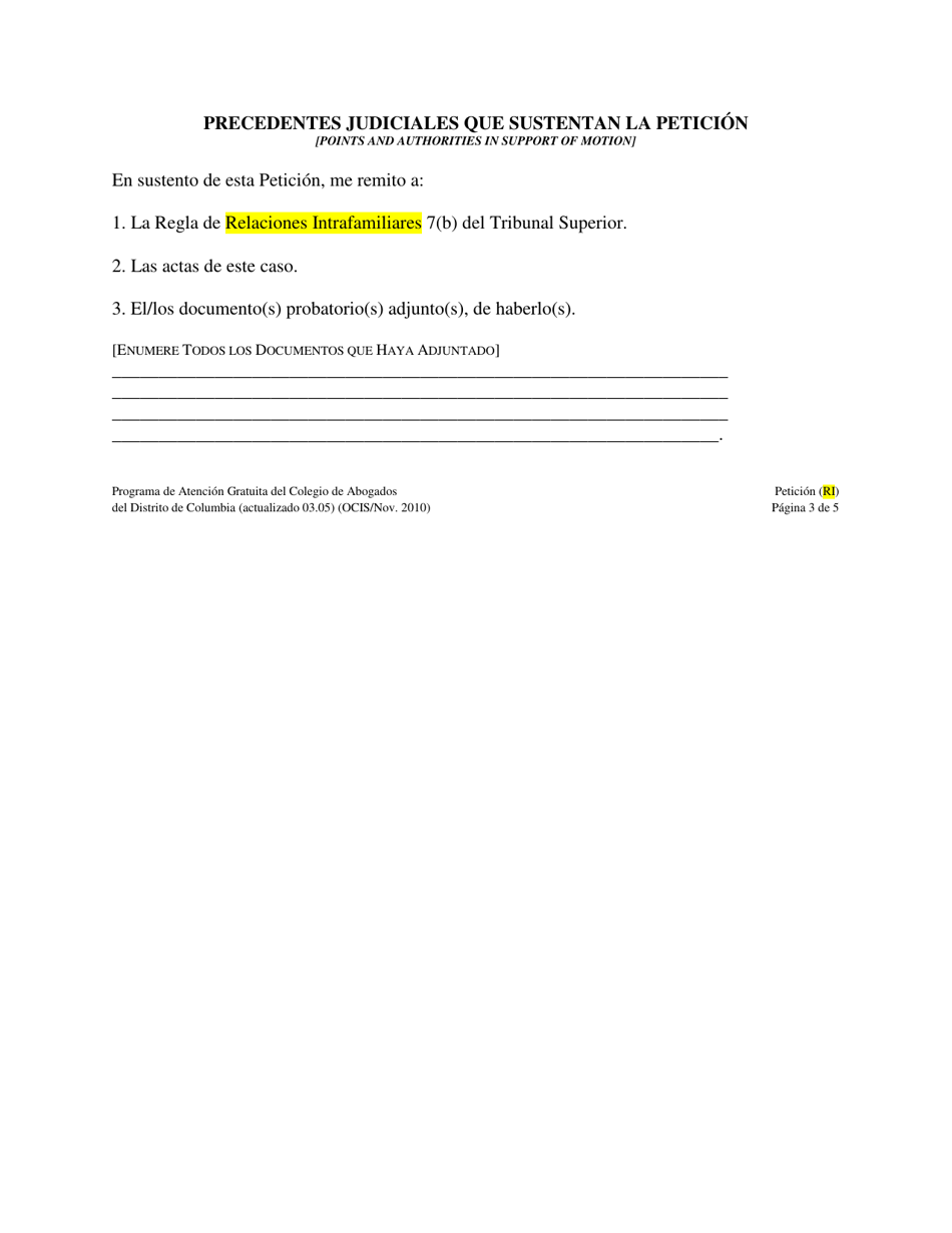 Peticion - Washington, D.C. (Spanish), Page 3