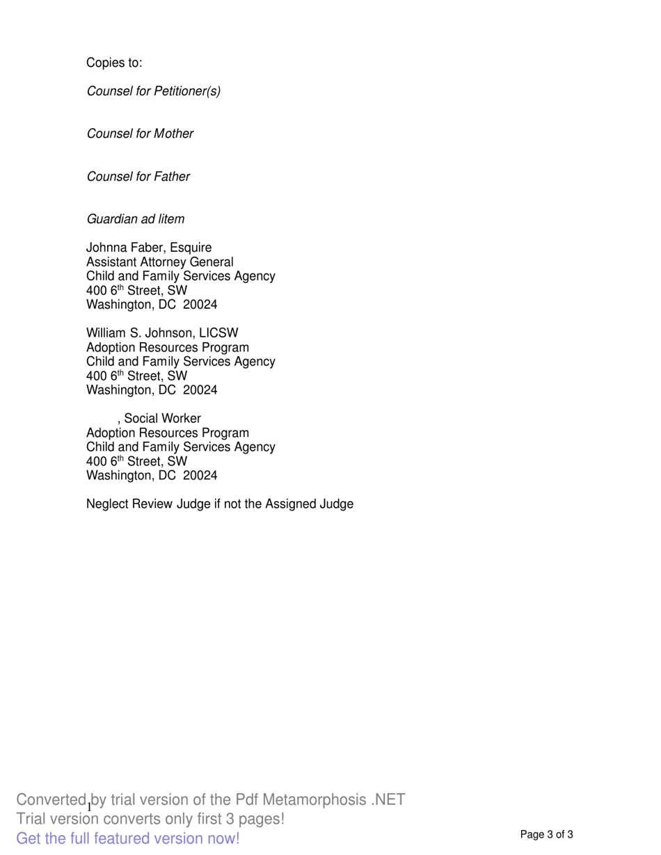 Notice of Issuance of Final Decree of Adoption - Washington, D.C., Page 3